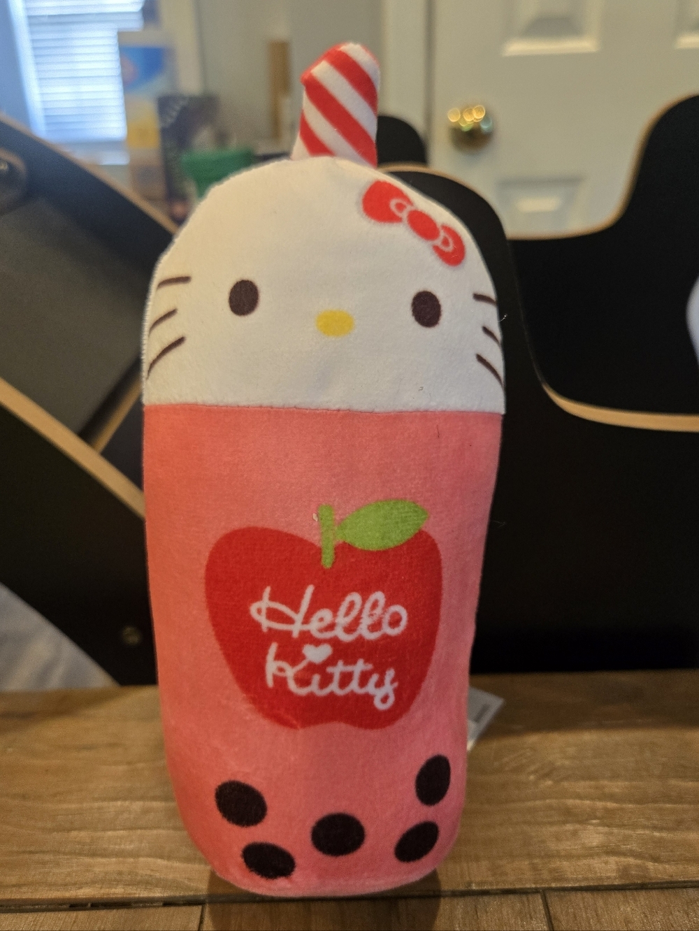 Hello Kitty Pink Apple Boba Tea Plush Toy